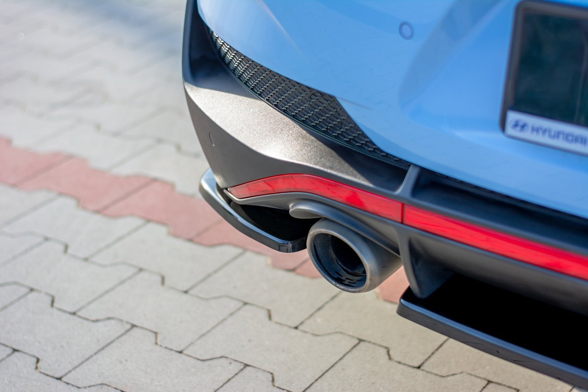 Heck Ansatz Flaps Diffusor für Hyundai I30 N Mk3 Fastback  schwarz matt