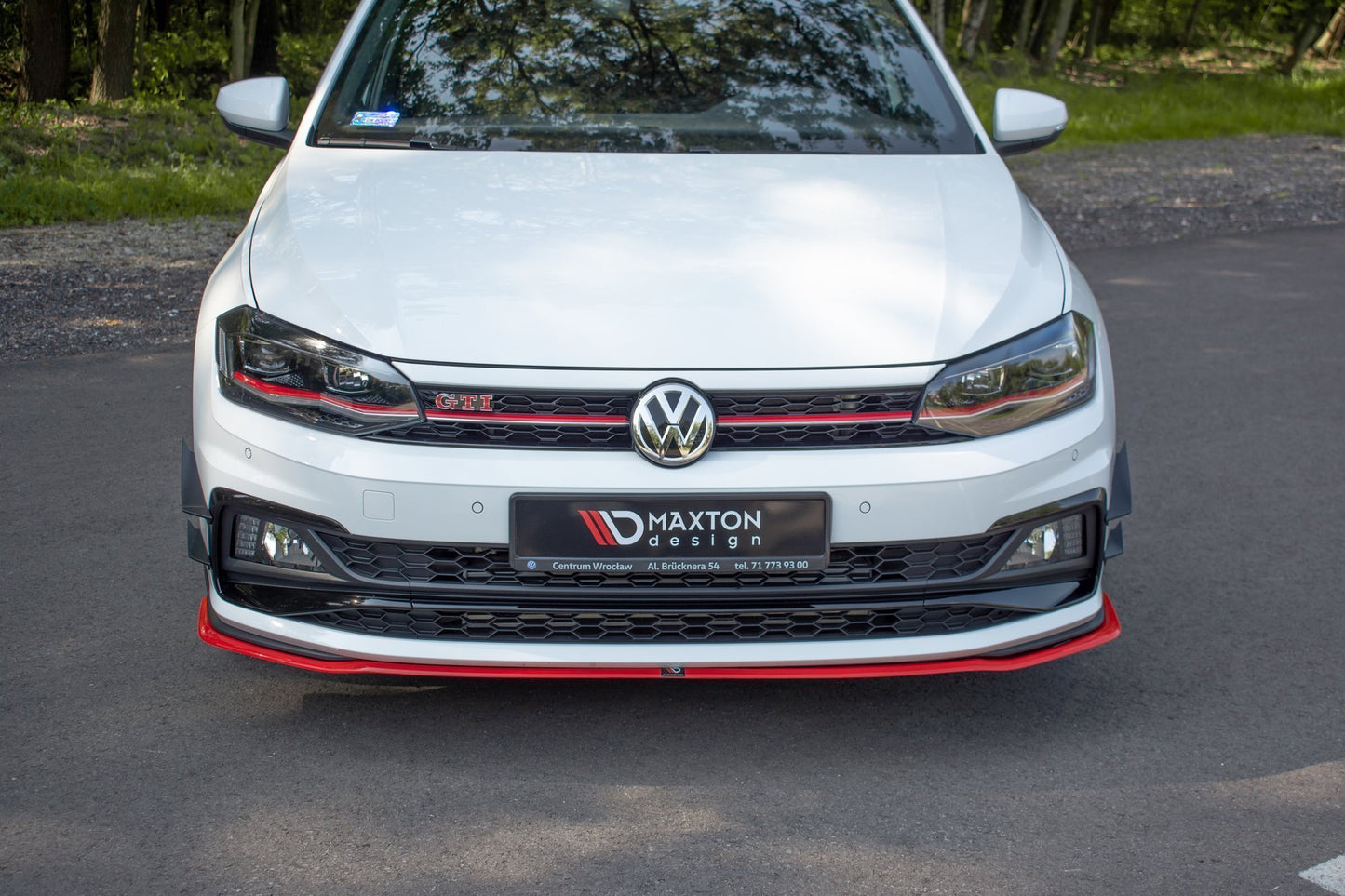 Front Ansatz V.2 für VW POLO MK6 GTI schwarz Hochglanz