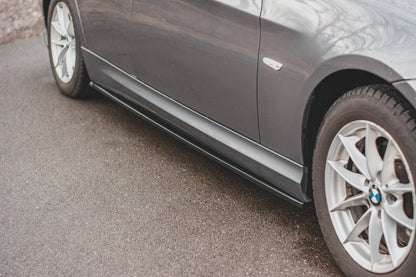 Seitenschweller Ansatz für BMW 3er E90/E91 Facelift schwarz matt