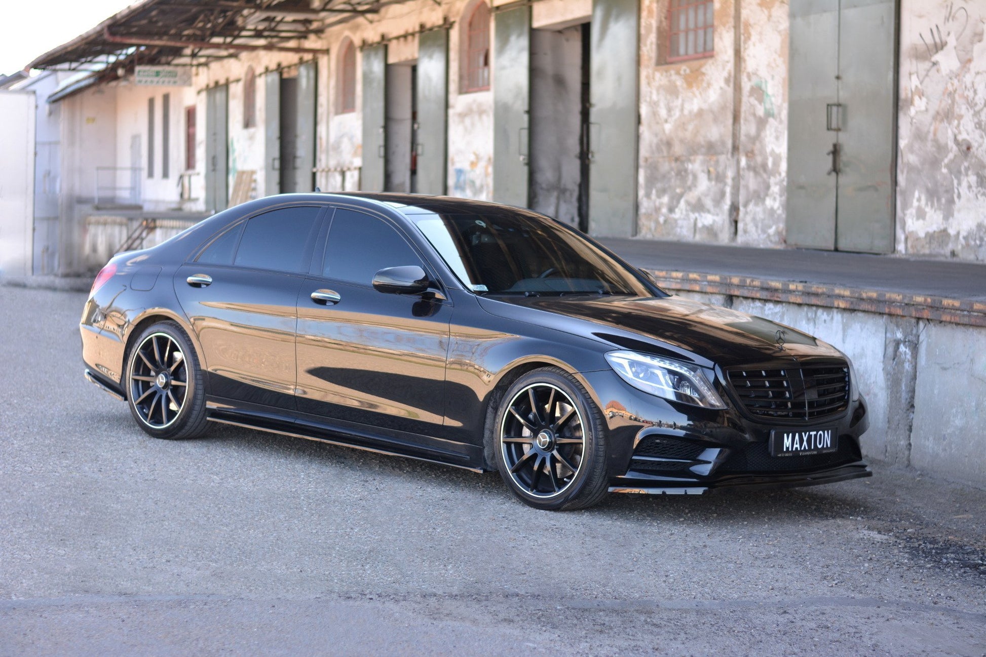Seitenschweller Ansatz für Mercedes S-KLASSE AMG-LINE W222 Carbon Look