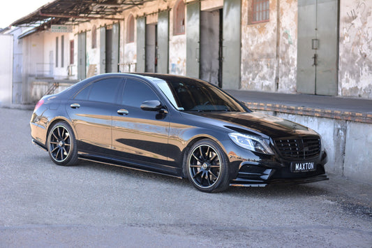 Seitenschweller Ansatz für Mercedes S-KLASSE AMG-LINE W222 schwarz matt
