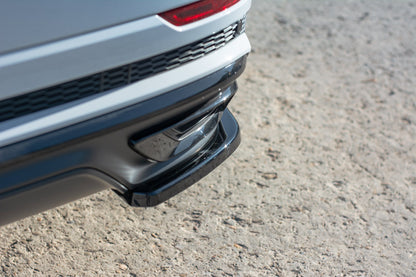Heck Ansatz Flaps Diffusor für Audi Q8 S-line schwarz Hochglanz