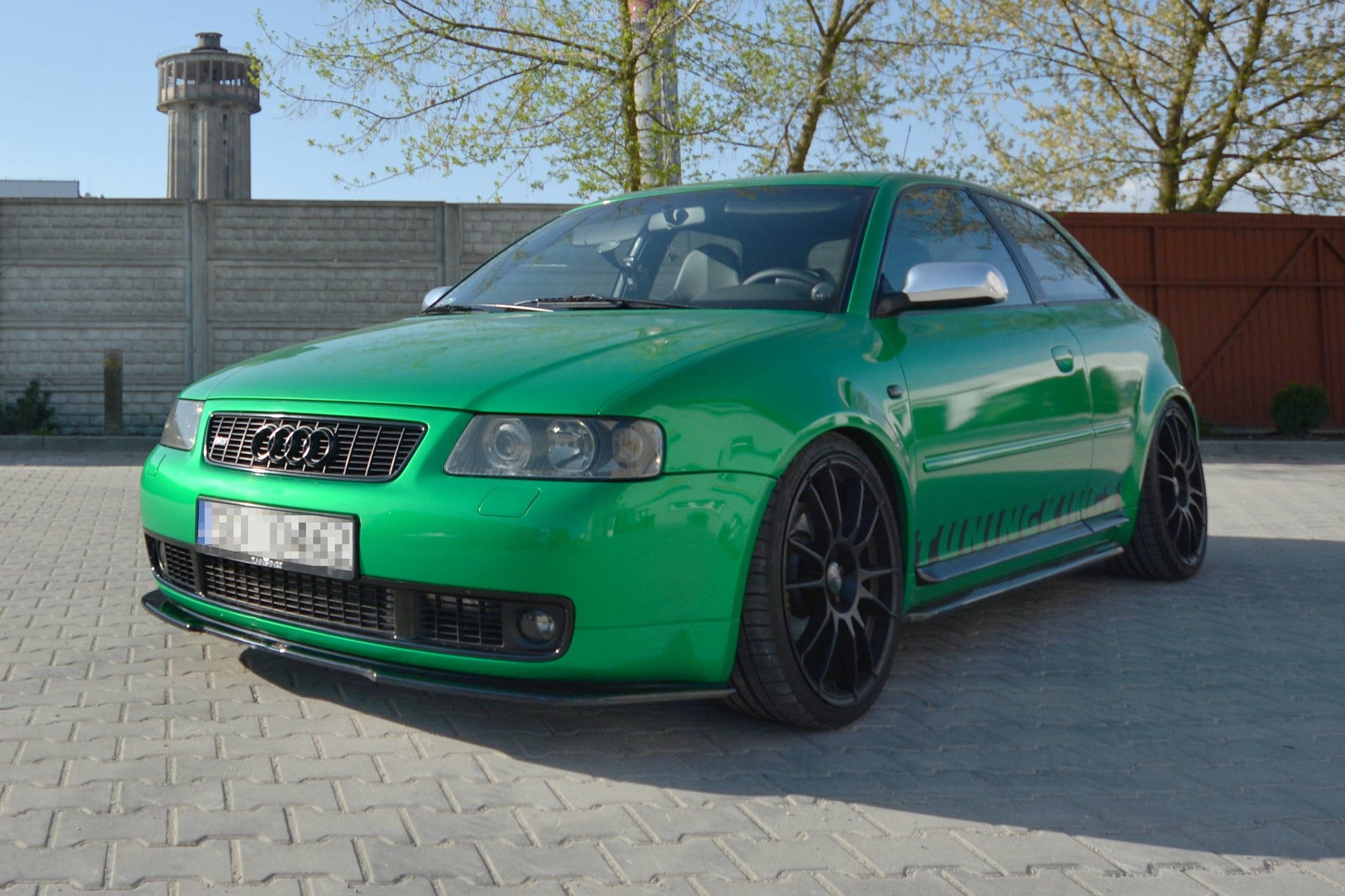 Seitenschweller Ansatz für AUDI S3 8L schwarz Hochglanz