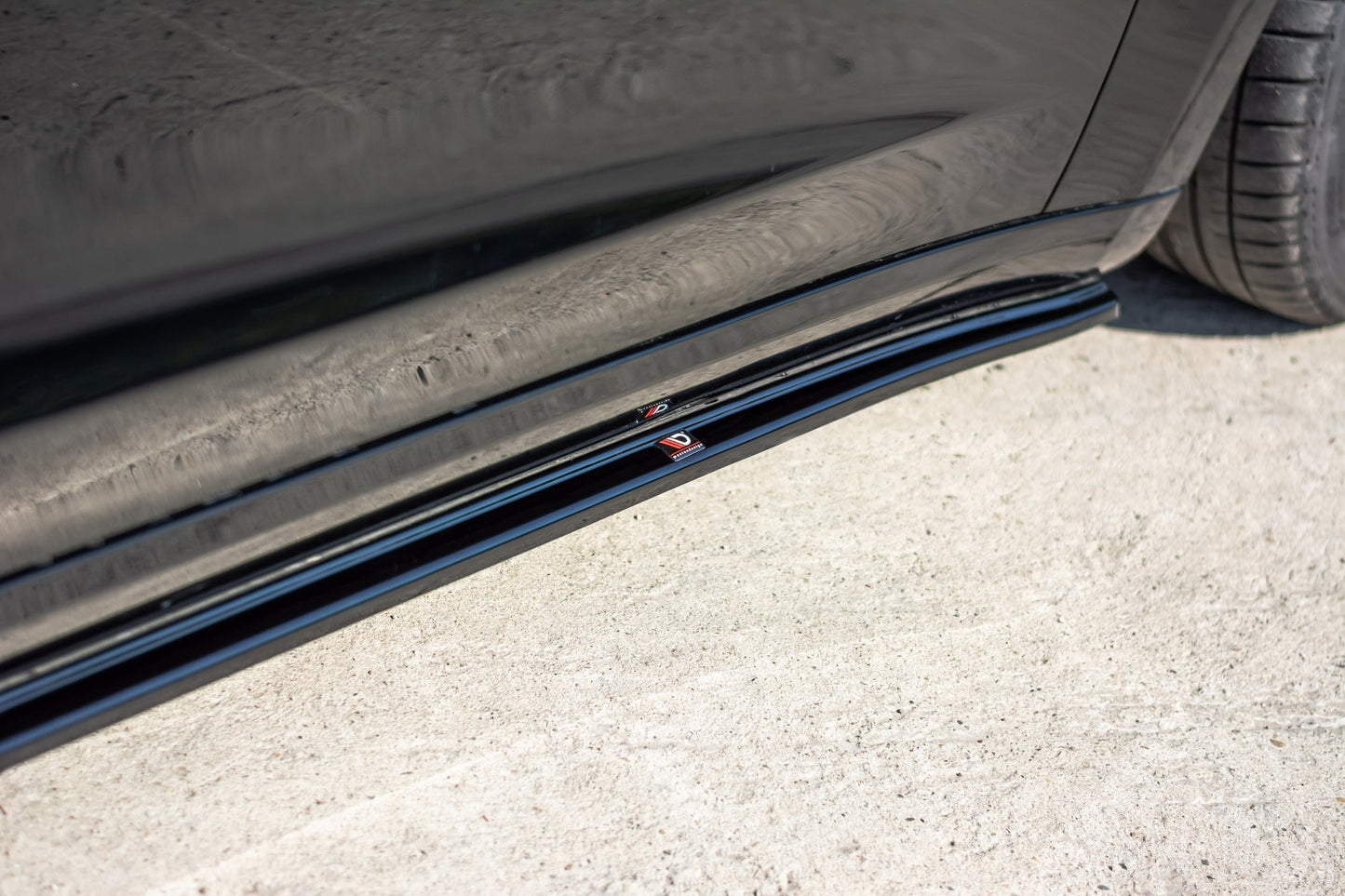 Seitenschweller Ansatz für Tesla Model 3 Carbon Look
