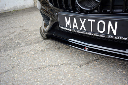 Front Ansatz V.1 für MERCEDES- BENZ C43 AMG W205 schwarz Hochglanz