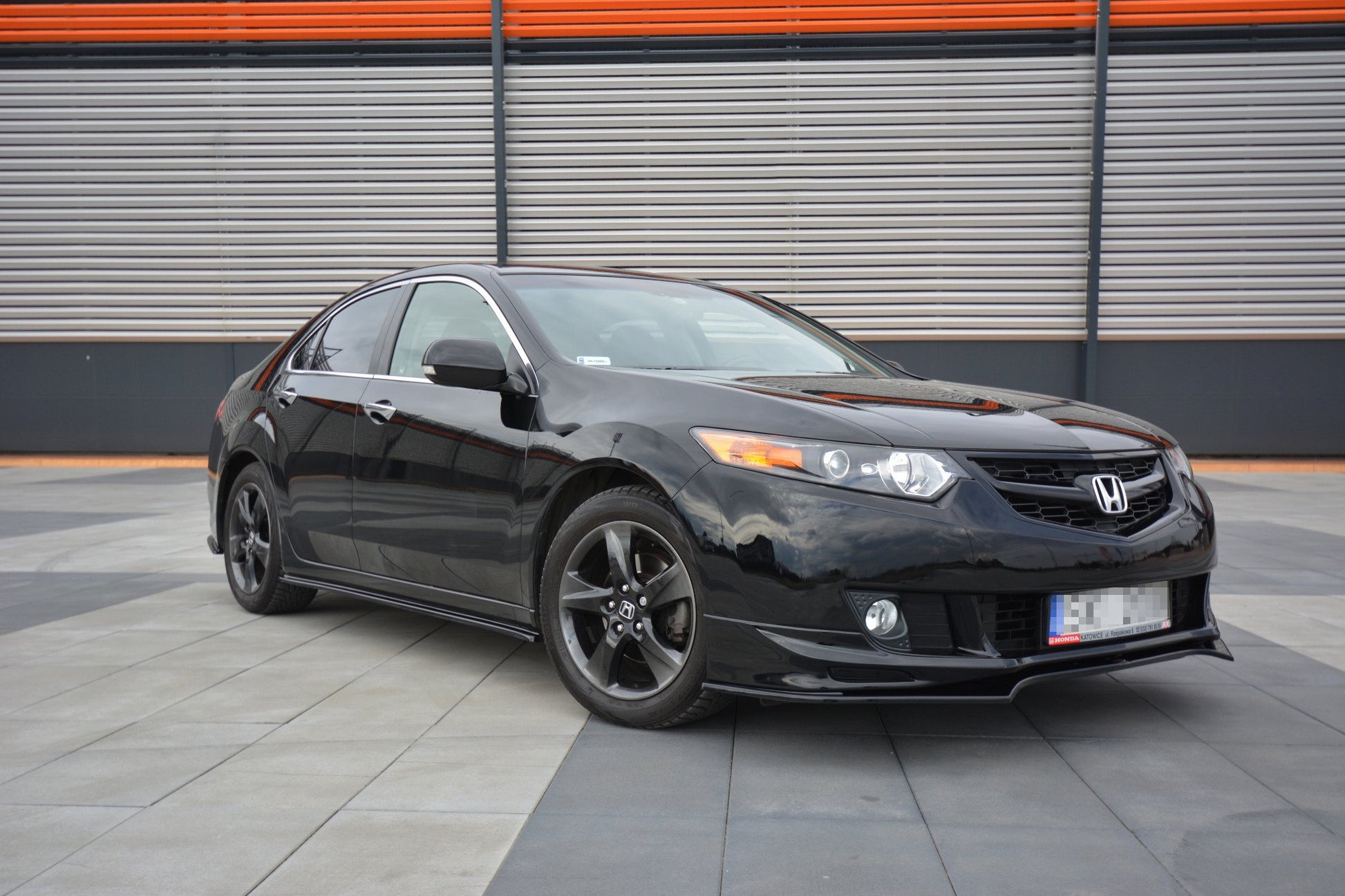 Seitenschweller Ansatz für HONDA ACCORD MK8. CU-Serie vor Facelift SEDAN schwarz matt