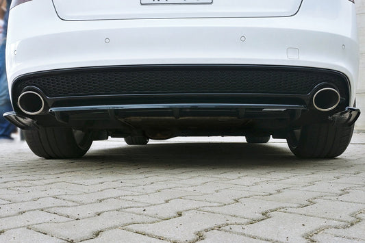 Mittlerer Diffusor Heck Ansatz für AUDI A5 S-LINE Facelift DTM LOOK Carbon Look