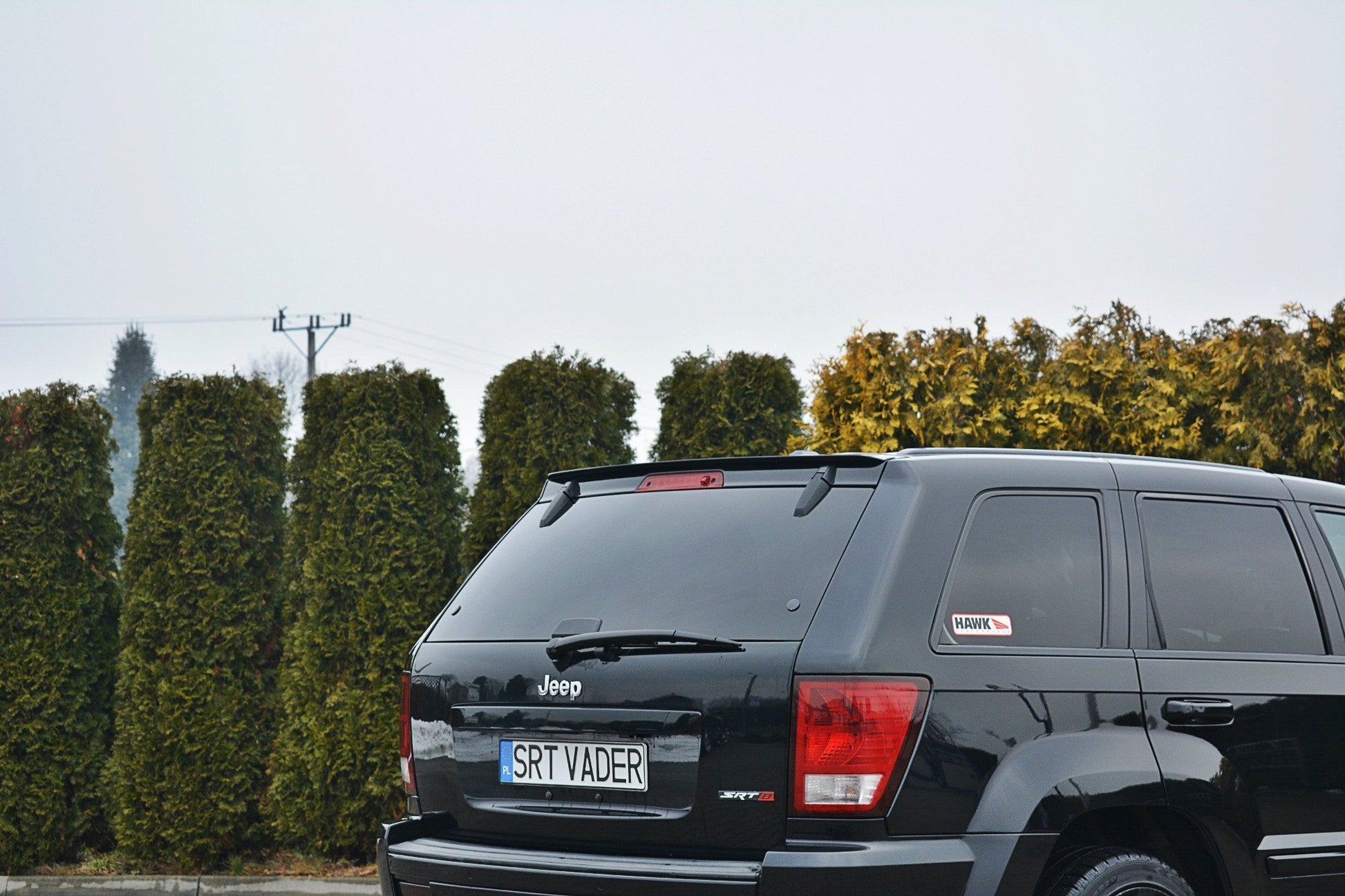Spoiler CAP für JEEP GRAND CHEROKEE WK STR8 Carbon Look