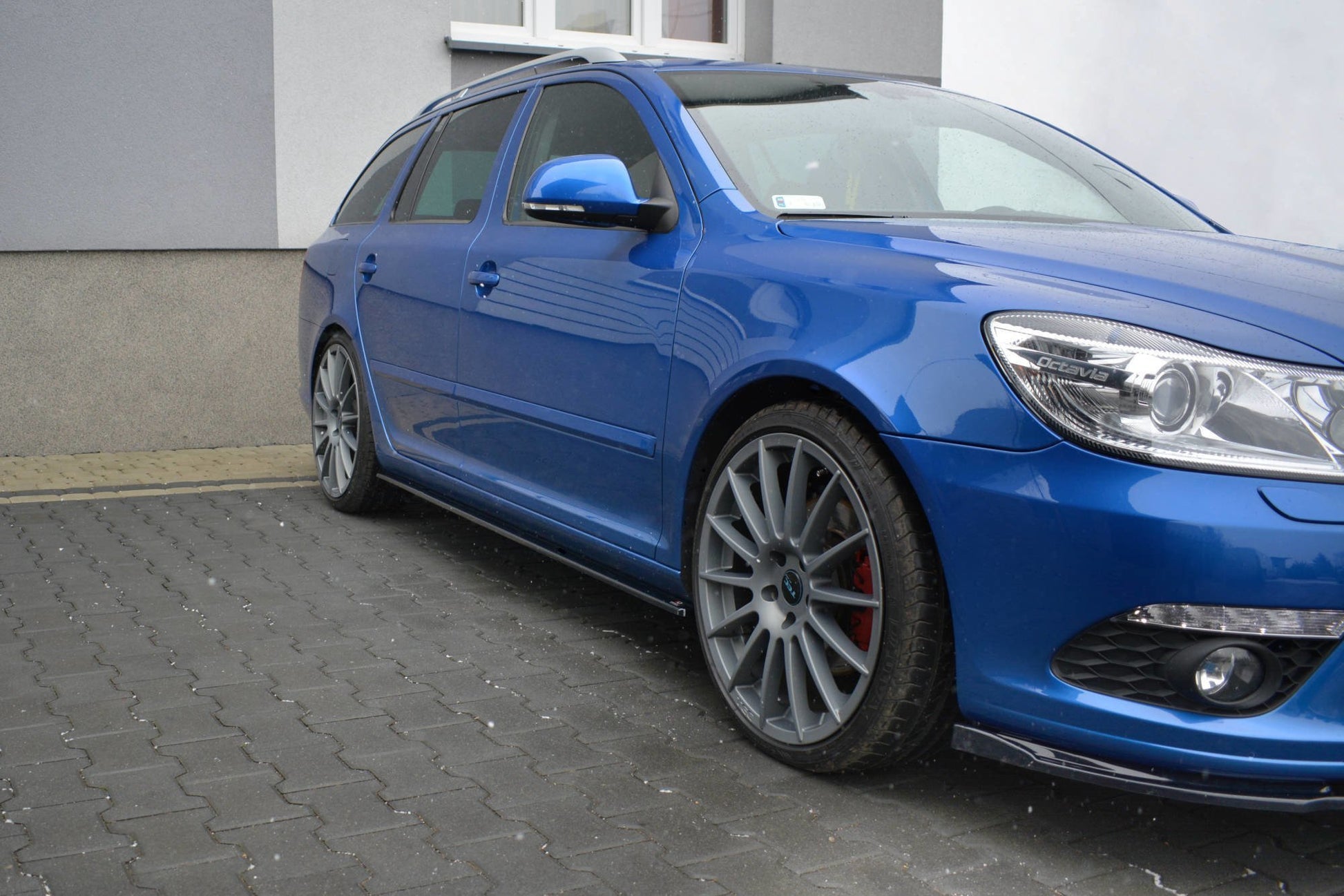 Seitenschweller Ansatz für Skoda Octavia RS Mk2 / Mk2 FL schwarz Hochglanz