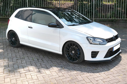 Seitenschweller Ansatz für VOLKSWAGEN POLO MK5 R WRC schwarz Hochglanz
