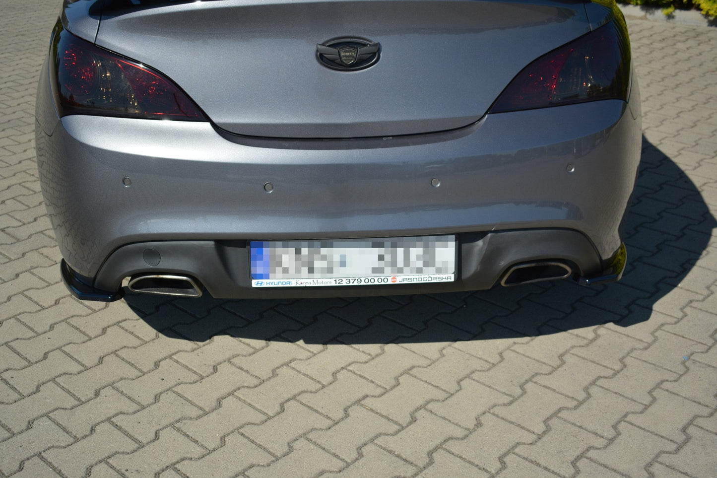 Heck Ansatz Flaps Diffusor für HYUNDAI GENESIS COUPÉ MK.1 Carbon Look