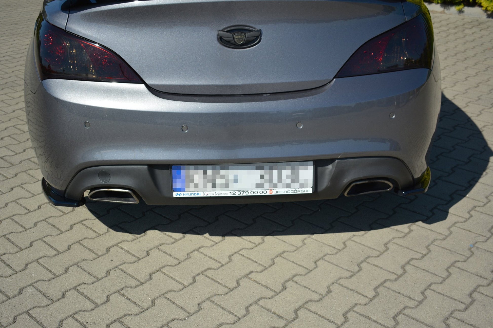 Heck Ansatz Flaps Diffusor für HYUNDAI GENESIS COUPÉ MK.1 Carbon Look