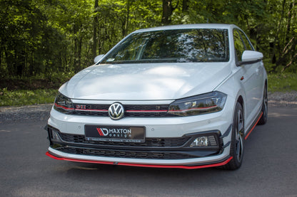 Front Ansatz V.2 für VW POLO MK6 GTI schwarz Hochglanz