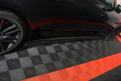 Seitenschweller Ansatz für MASERATI QUATTROPORTE MK.6 vor Facelift schwarz Hochglanz