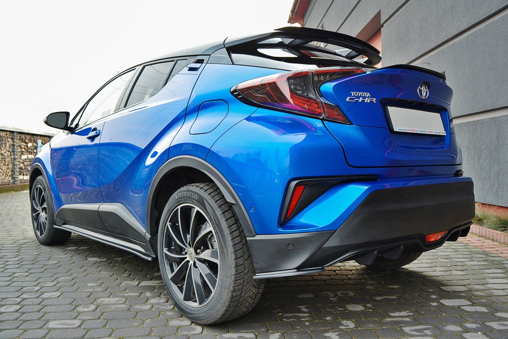 Heck Ansatz Flaps Diffusor für TOYOTA C-HR  schwarz matt