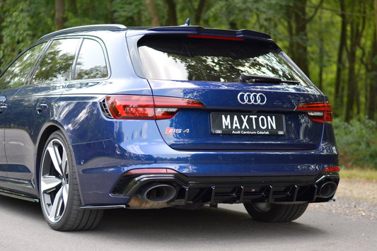 Spoiler CAP für Audi RS4 B9 Avant schwarz matt