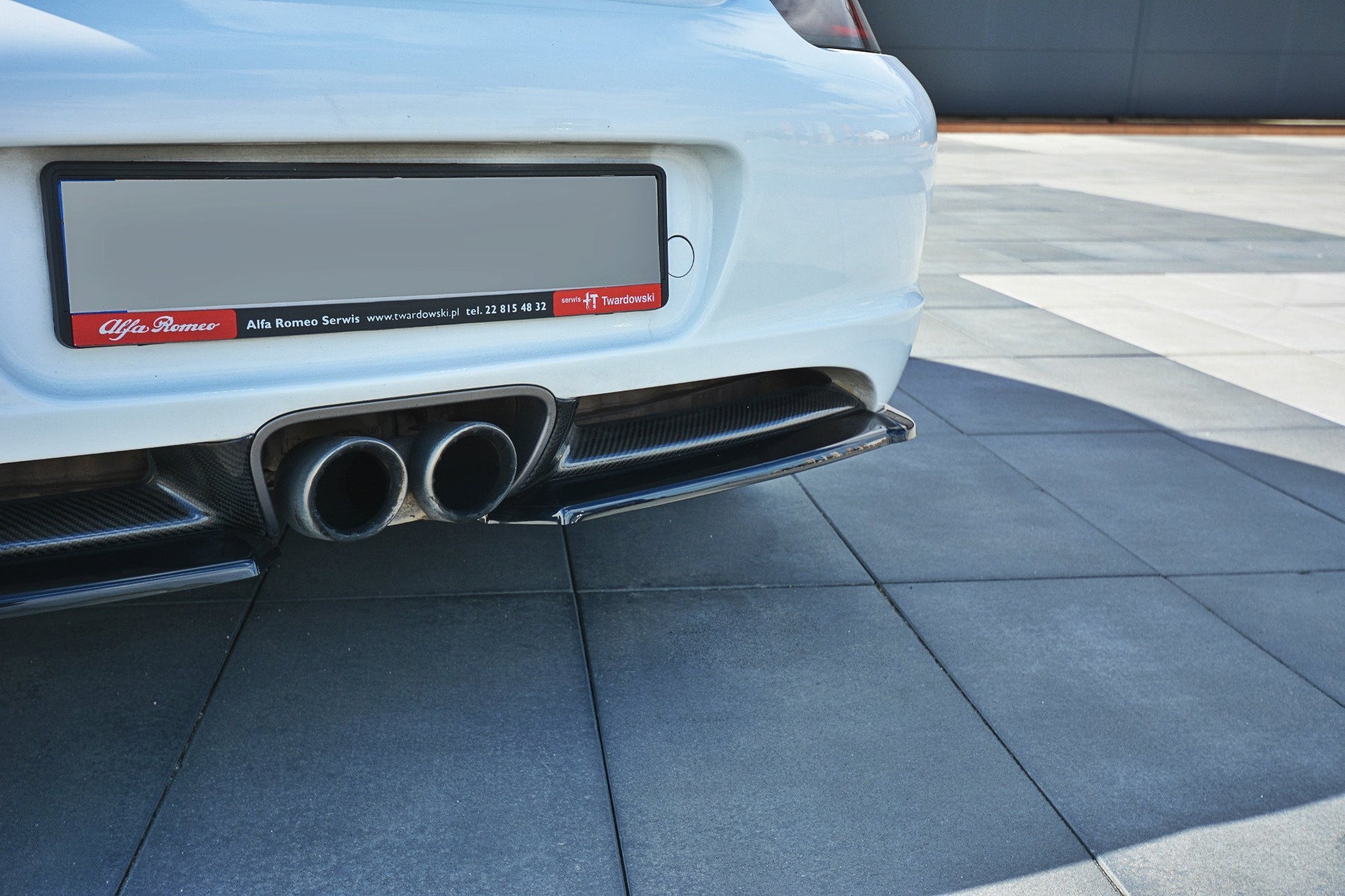 Heck Ansatz Flaps Diffusor für PORSCHE CAYMAN S 987C  Carbon Look