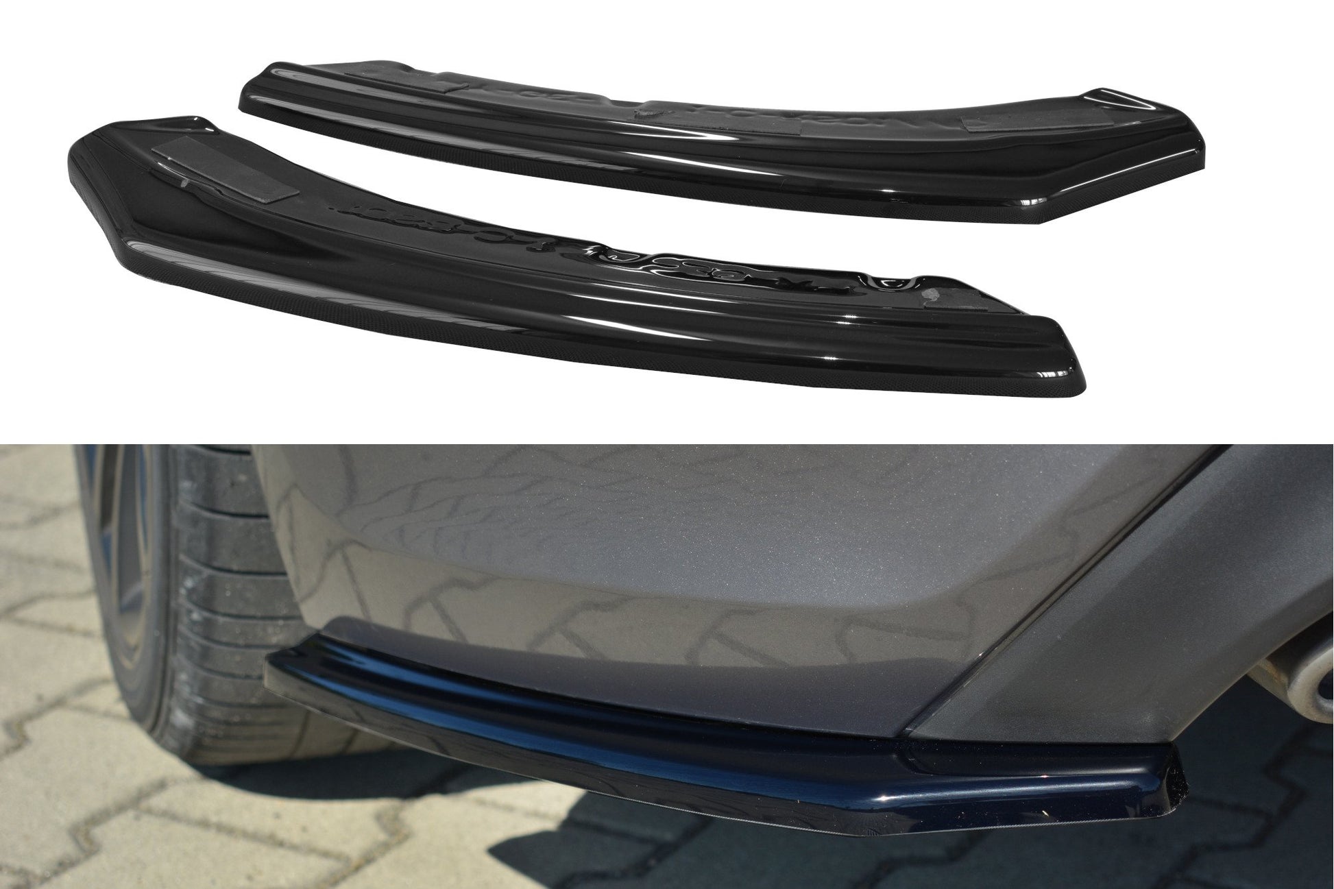 Heck Ansatz Flaps Diffusor für HYUNDAI GENESIS COUPÉ MK.1 Carbon Look