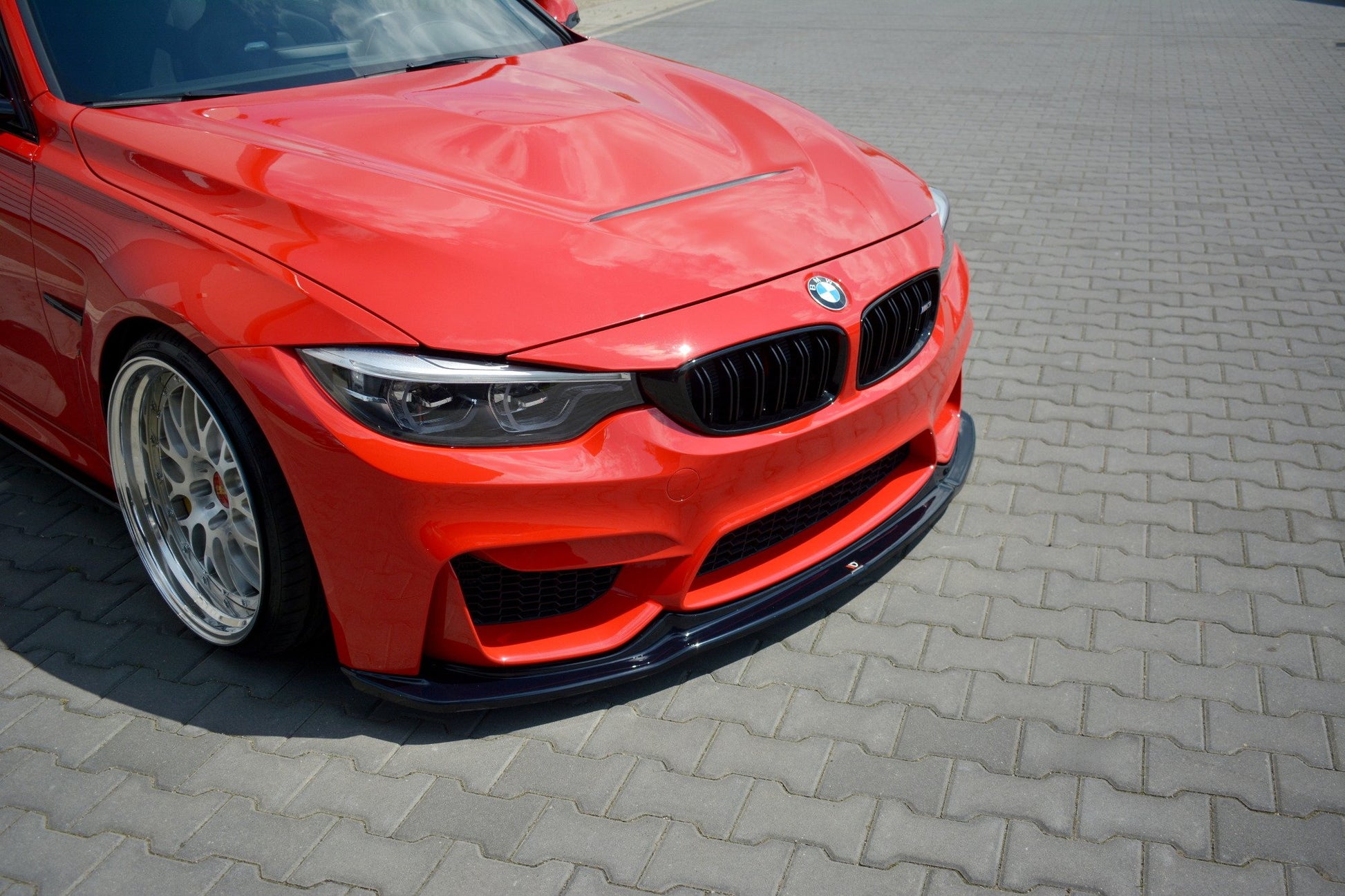 Front Ansatz V.1 für BMW M3 F80  schwarz Hochglanz
