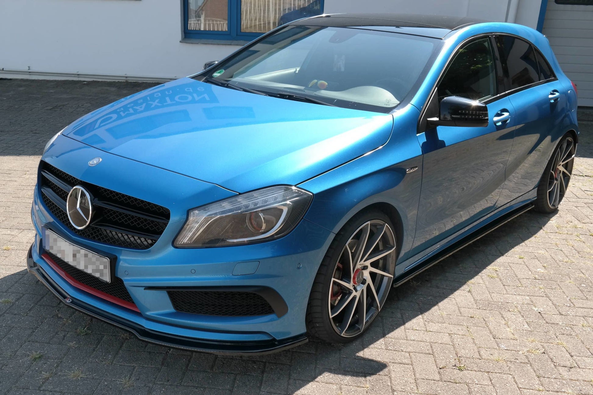 Front Ansatz für Mercedes W176 AMG-LINE vor Facelift Carbon Look