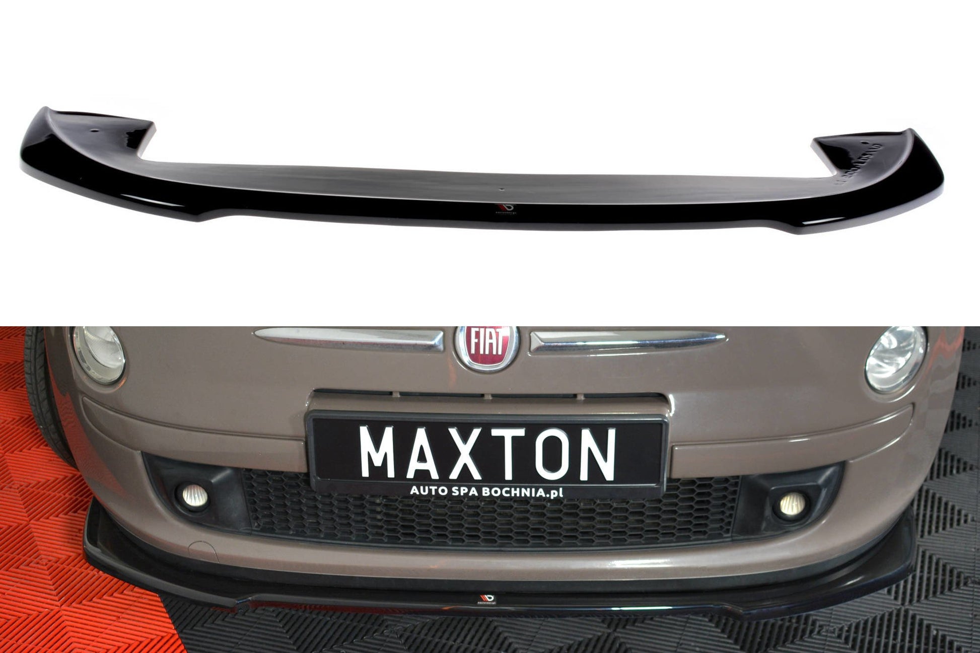 Front Ansatz V.2 für FIAT 500 HATCHBACK vor Facelift Carbon Look