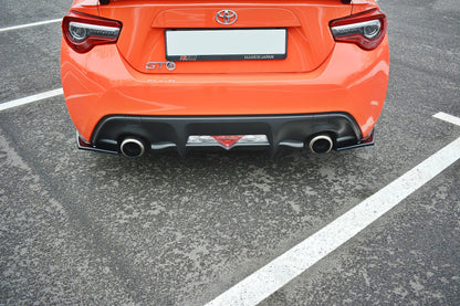 Heck Ansatz Flaps Diffusor V.1 für TOYOTA GT86 FACELIFT  schwarz Hochglanz
