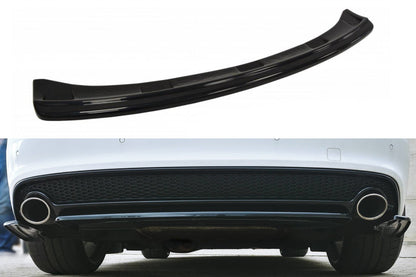 Mittlerer Diffusor Heck Ansatz für Audi A5 S-Line 8T FL Coupe / Sportback  schwarz matt