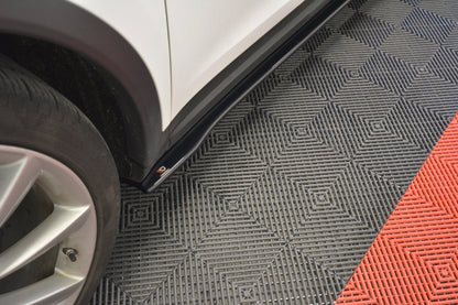 Seitenschweller Ansatz für V.2 für TESLA MODEL X schwarz Hochglanz