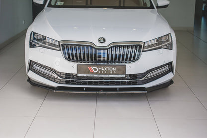 Front Ansatz V.2 für Skoda Superb Mk3 FL schwarz matt