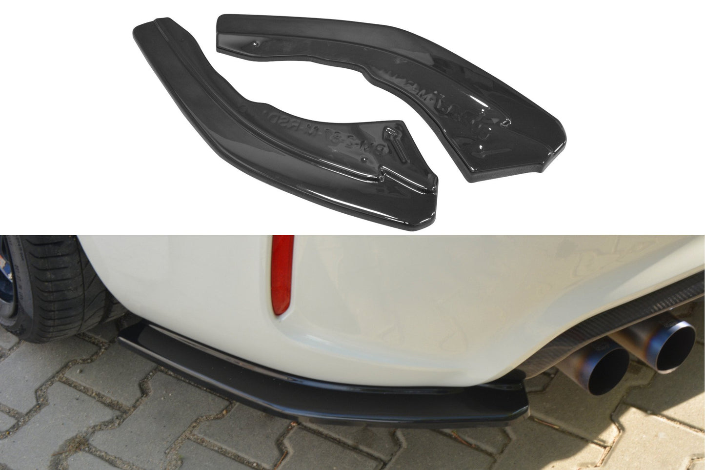 Heck Ansatz Flaps Diffusor für BMW M2 (F87) COUPÉ Carbon Look