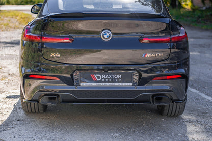 Mittlerer Diffusor Heck Ansatz für BMW X4 M-Paket G02 schwarz Hochglanz