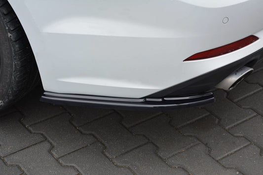Heck Ansatz Flaps Diffusor für Audi A5 S-Line F5 Sportback  schwarz Hochglanz