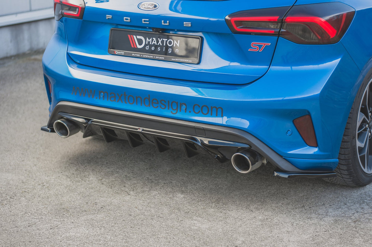 Diffusor Heck Ansatz V.2 für Ford Focus ST Mk4  schwarz matt