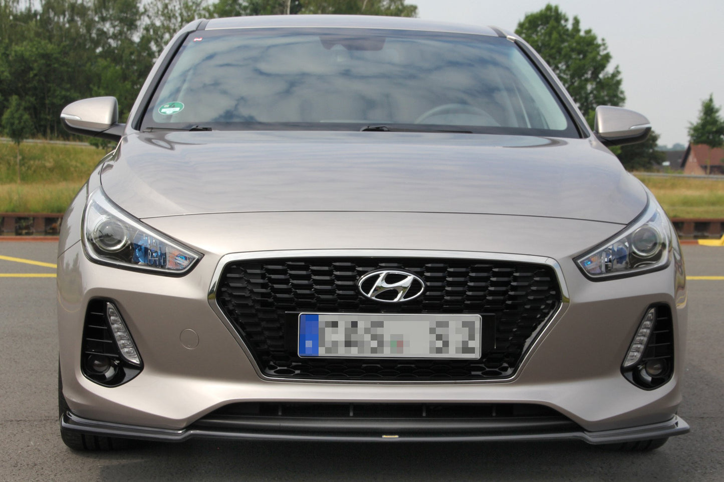 Front Ansatz V.1 für HYUNDAI I30 MK3 HATCHBACK  schwarz Hochglanz