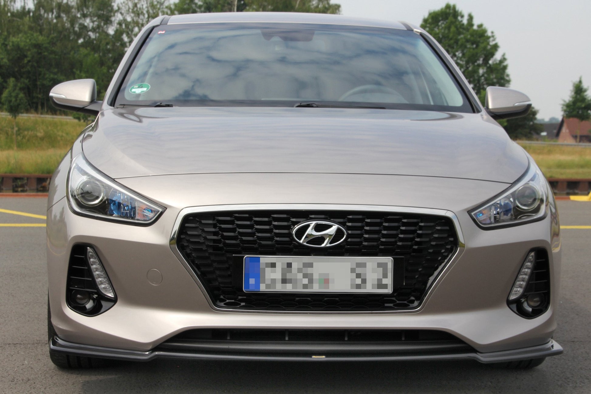 Front Ansatz V.1 für HYUNDAI I30 MK3 HATCHBACK  schwarz Hochglanz