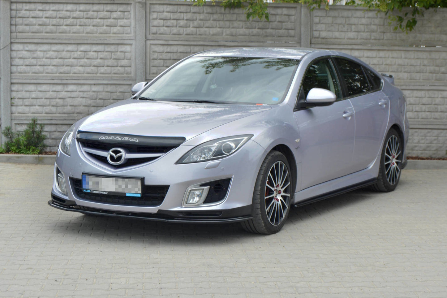 Front Ansatz für MAZDA 6 MK2 SPORT HATCH (GH-SERIES) vor Facelift schwarz Hochglanz
