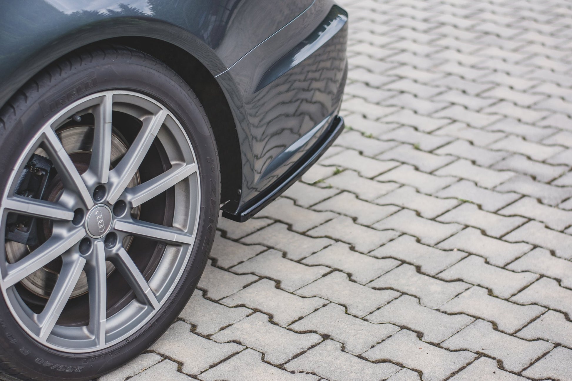 Heck Ansatz Flaps Diffusor für Audi S6 / A6 S-Line C7 FL Carbon Look