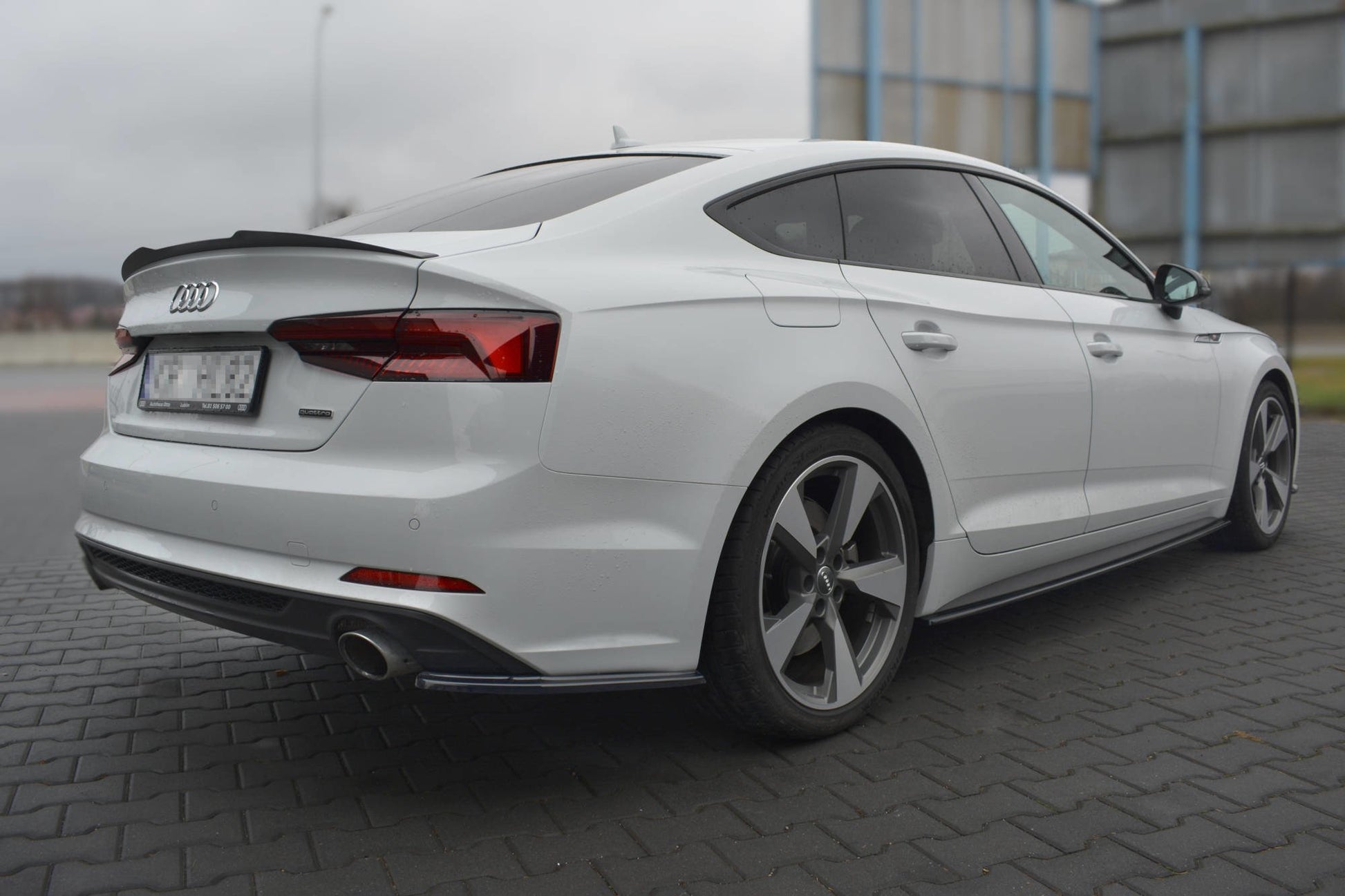 Seitenschweller Ansatz für Audi S5 / A5 S-Line F5 Sportback  schwarz matt