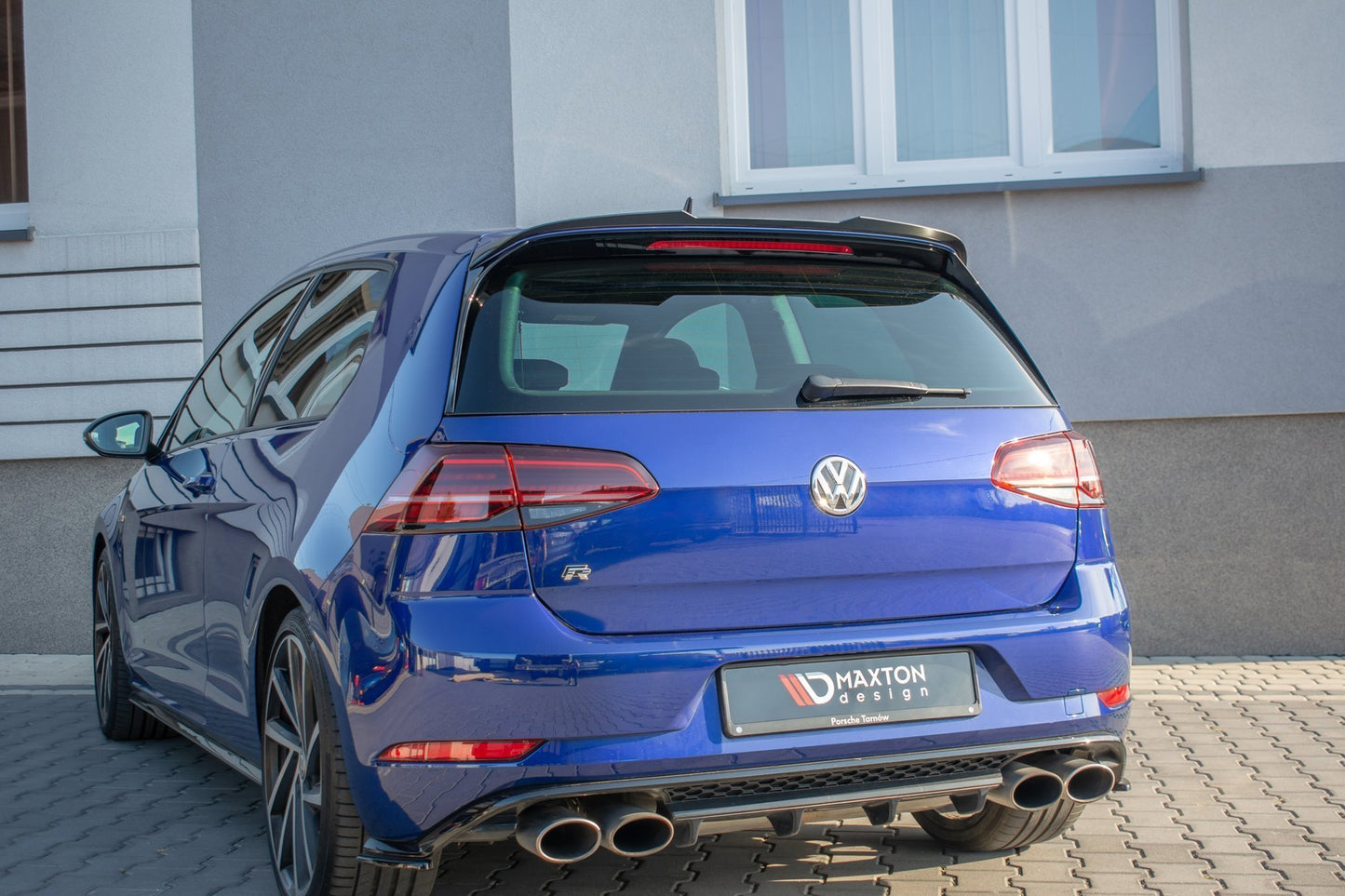 Spoiler CAP V.2 für Volkswagen Golf 7 / 7 Facelift R / R-Line / GTI  schwarz matt