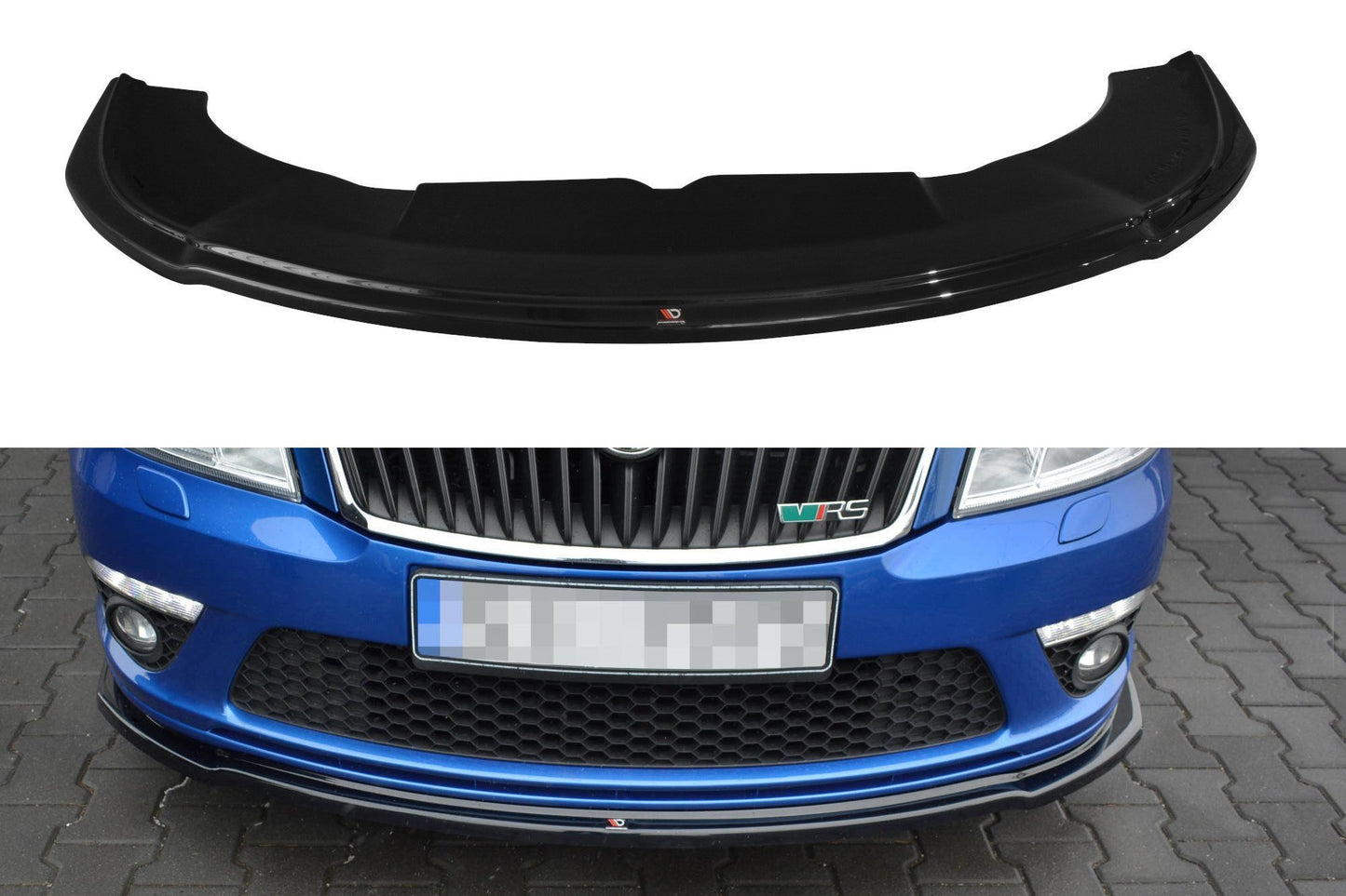 Front Ansatz V.2 für Skoda Octavia RS Mk2 FL schwarz matt