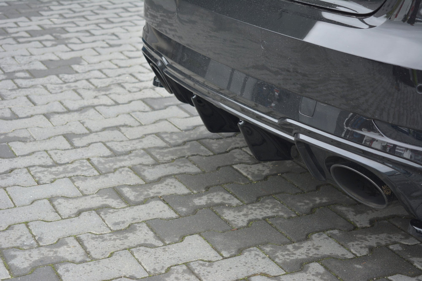 Diffusor Heck Ansatz für Audi RS3 8V FL Sportback schwarz matt