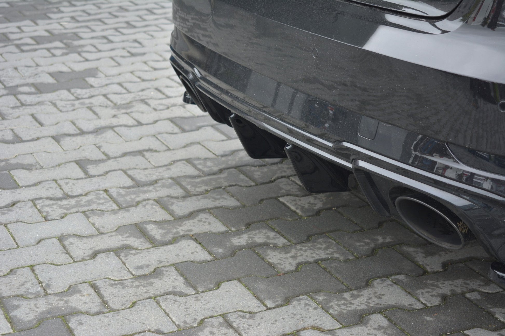Diffusor Heck Ansatz für Audi RS3 8V FL Sportback schwarz matt