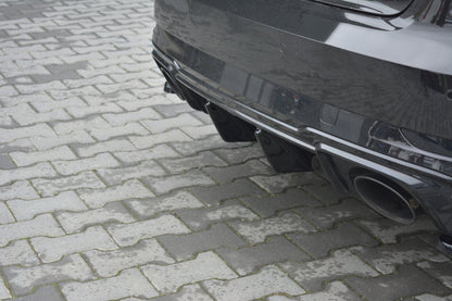 Diffusor Heck Ansatz für Audi RS3 8V FL Sportback schwarz matt