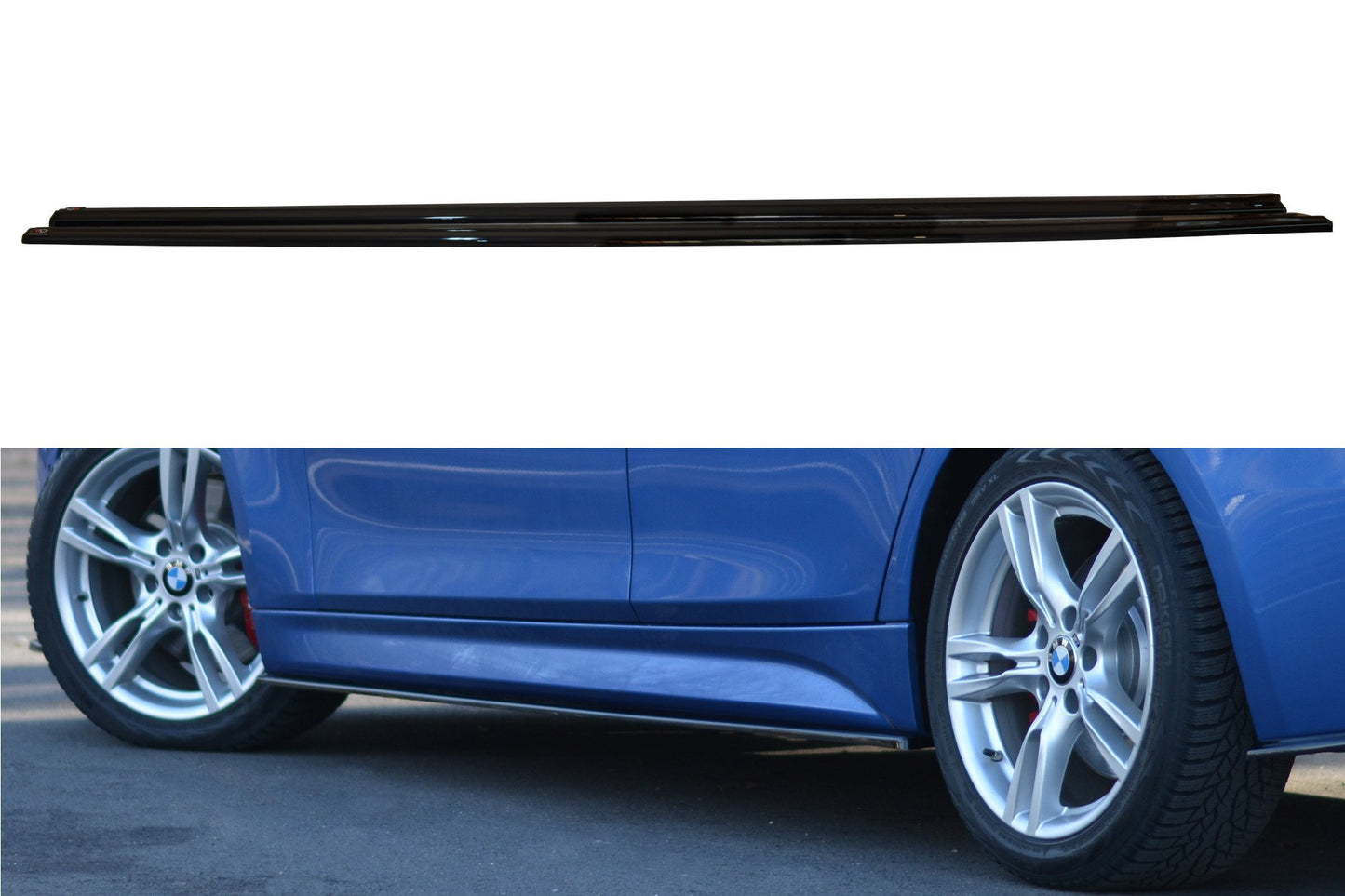 Seitenschweller Ansatz für BMW 3er F30 PHASE-II SEDAN M-SPORT schwarz Hochglanz