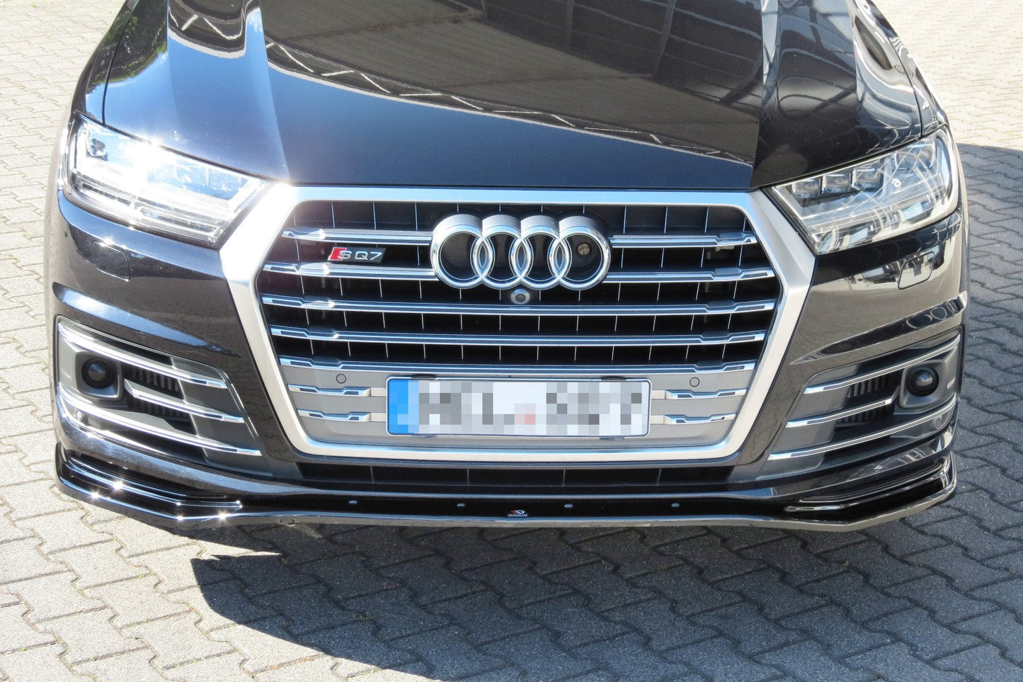 Front Ansatz für Audi SQ7 / Q7 S-Line Mk.2 schwarz matt