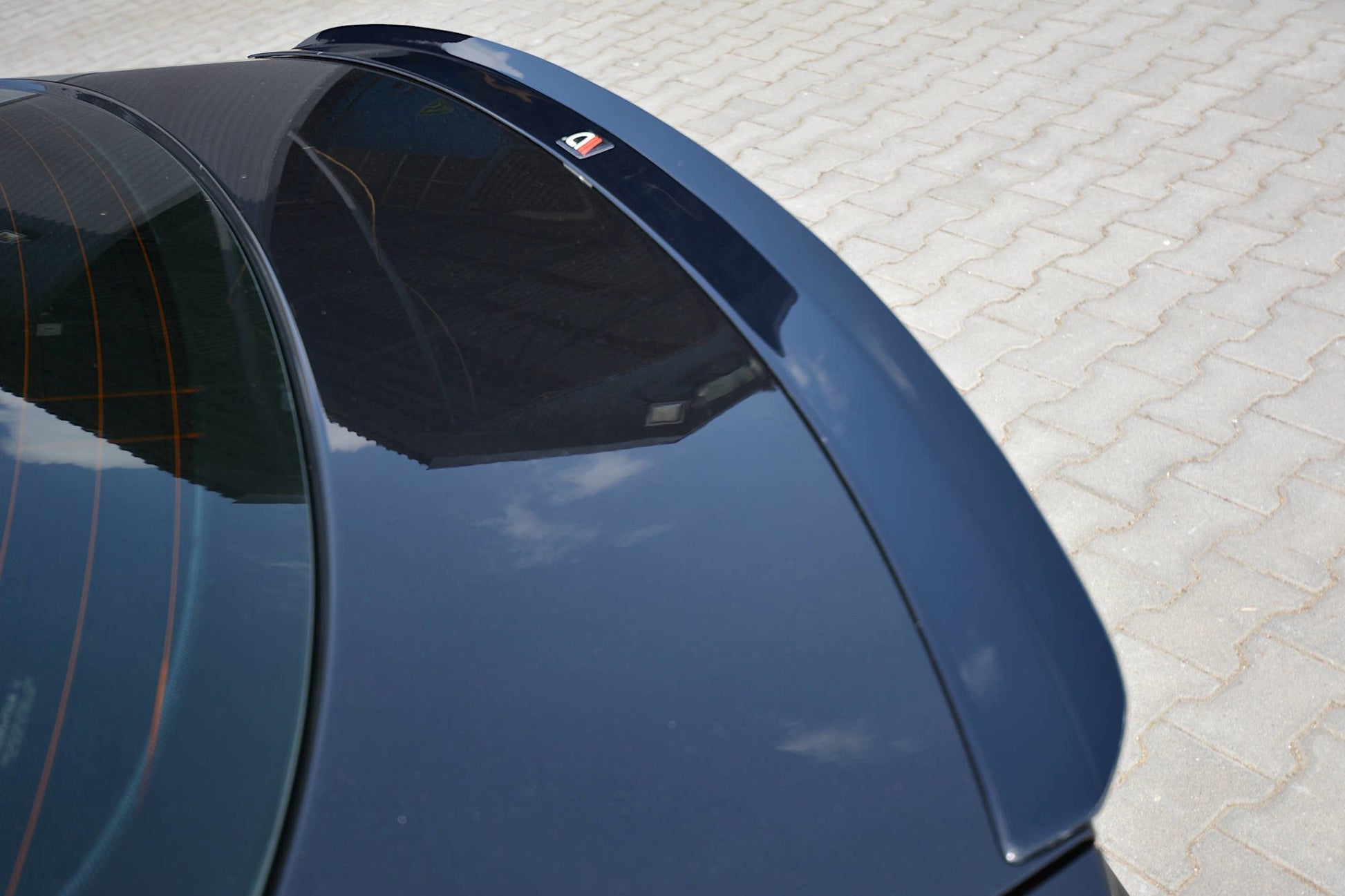 Spoiler CAP für AUDI A5 SPORTBACK S-LINE MK1 FACELIFT 8T  schwarz Hochglanz
