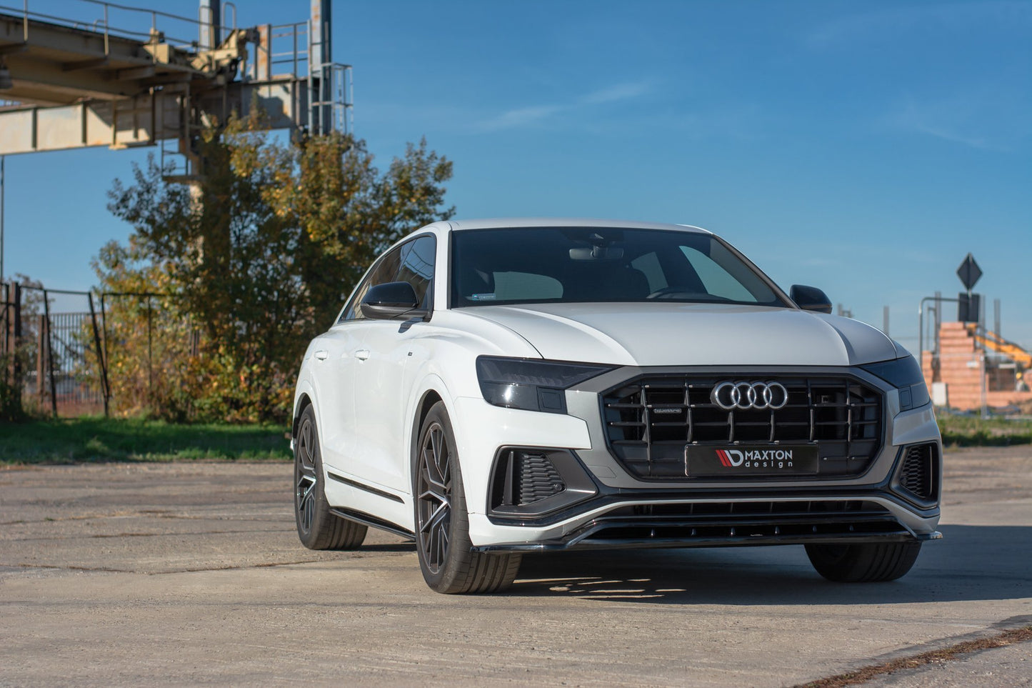 Seitenschweller Ansatz für Audi Q8 S-line schwarz Hochglanz