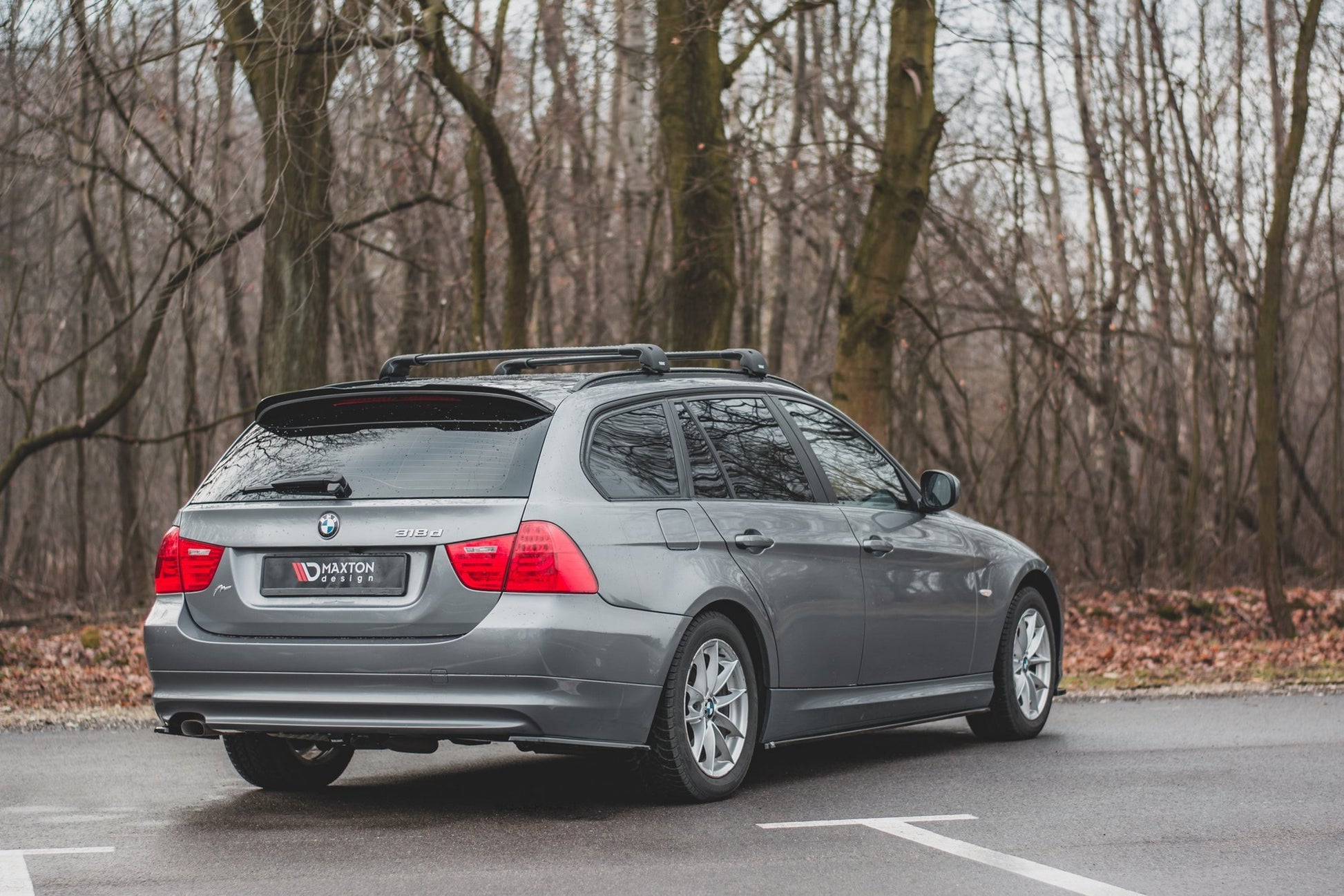 Seitenschweller Ansatz für BMW 3er E90/E91 Facelift schwarz matt