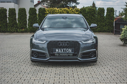 Front Ansatz für Audi S6 / A6 S-Line C7 FL  schwarz Hochglanz