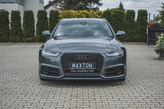 Front Ansatz für Audi S6 / A6 S-Line C7 FL  schwarz Hochglanz